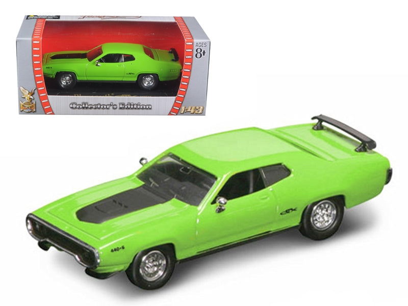 1971 Plymouth GTX 440 6 Pack Green 1/43 Diecast Model Car by Road Signature Road Signature