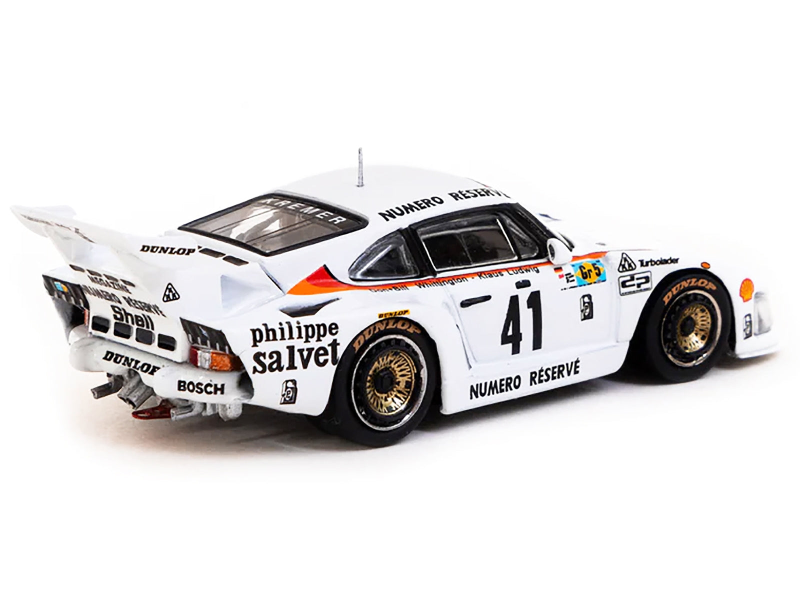 Porsche 935 K3 #41 Klaus Ludwig - Don Whittington - Bill Whittington "Kremer Racing" Winner "24 Hours of Le Mans" (1979) "Hobby64" Series 1/64 Diecast Model Car by Tarmac Works Tarmac Works