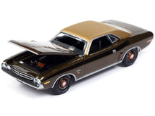 Load image into Gallery viewer, 1971 Dodge Challenger R/T Dark Gold Metallic with Gold Vinyl Roof &quot;Mecum Auctions&quot; Limited Edition to 2496 pieces Worldwide &quot;Premium&quot; Series 1/64 Diecast Model Car by Auto World Autoworld
