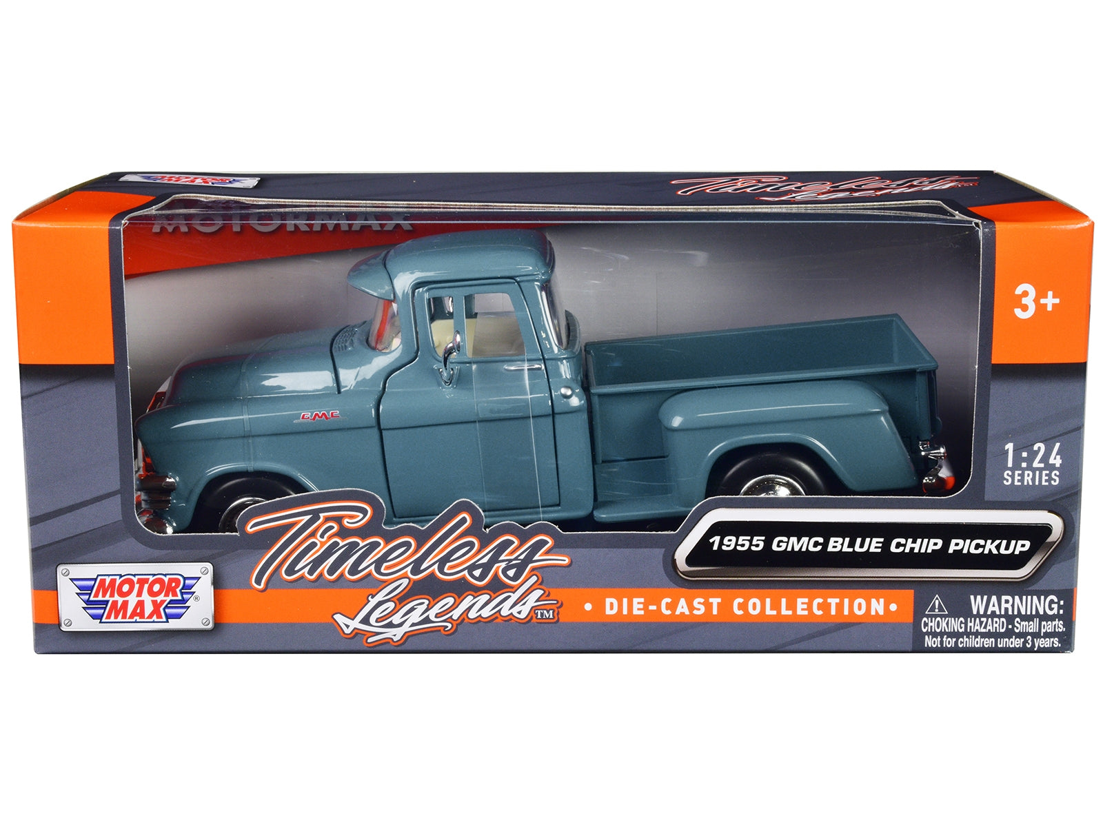 1955 GMC Blue Chip Pickup Truck Light Blue "Timeless Legends" Series 1/24 Diecast Model Car by Motormax Motormax