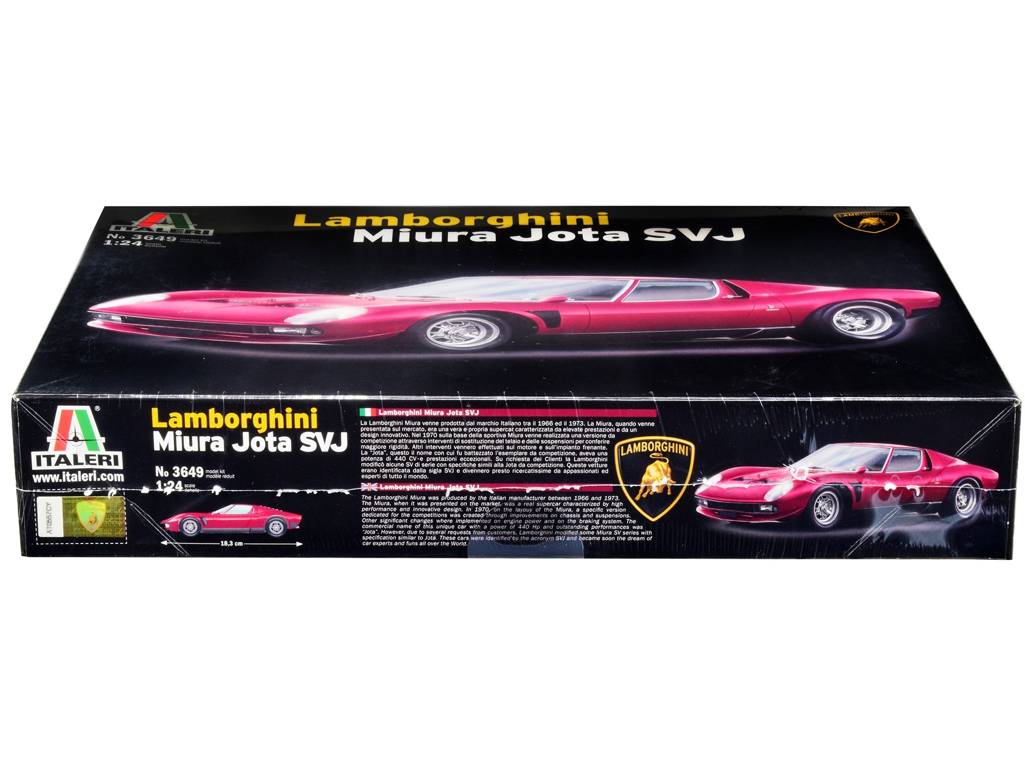 Skill 2 Model Kit Lamborghini Miura Jota SVJ 1/24 Scale Model by Italeri Italeri