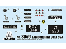 Load image into Gallery viewer, Skill 2 Model Kit Lamborghini Miura Jota SVJ 1/24 Scale Model by Italeri Italeri
