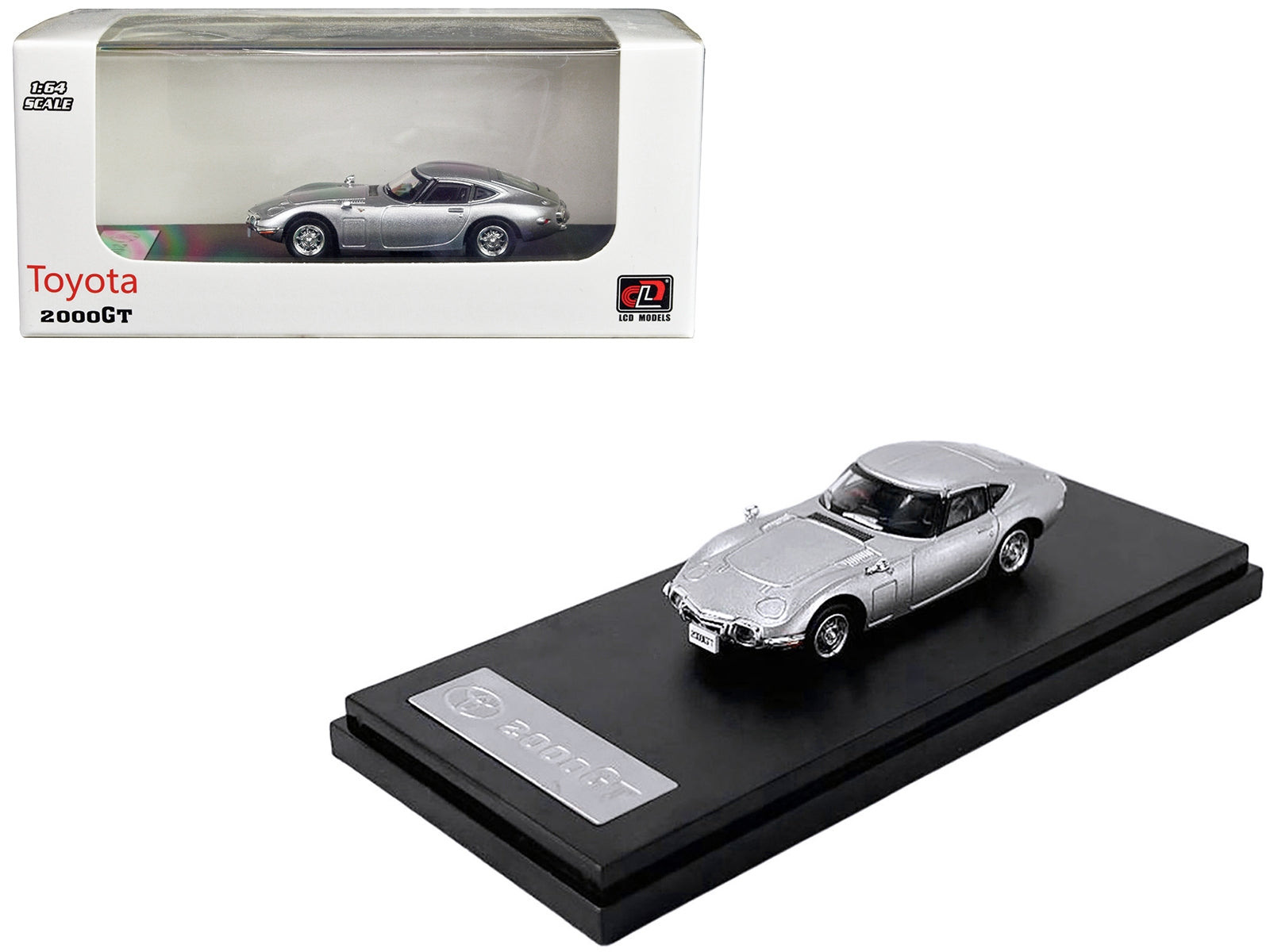 Toyota 2000GT RHD (Right Hand Drive) Silver Metallic 1/64 Diecast Model Car by LCD Models LCD Models