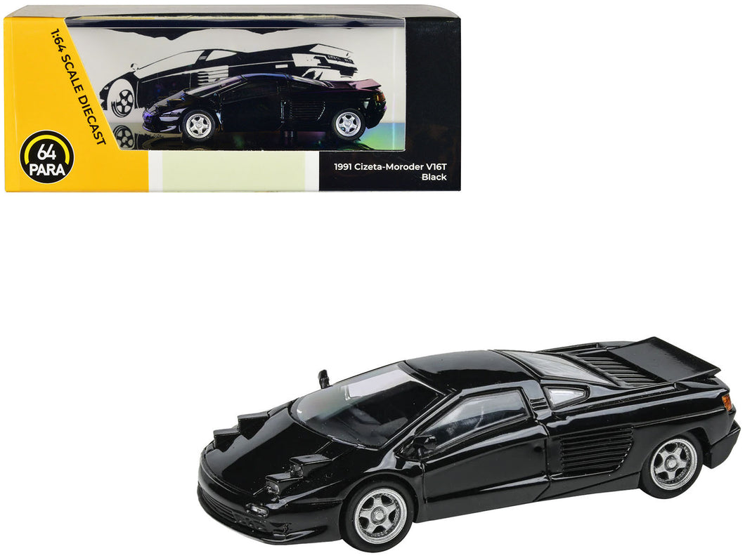 1991 Cizeta V16T Black 1/64 Diecast Model Car by Paragon Models Paragon