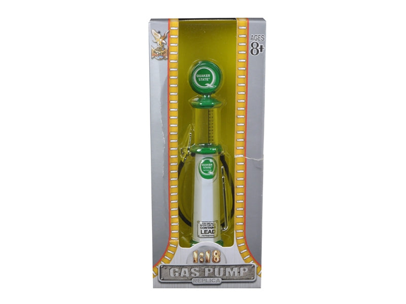 Quaker State Gasoline Vintage Gas Pump Cylinder 1/18 Diecast Replica by Road Signature Road Signature