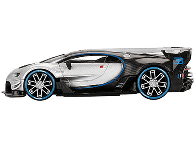 Bugatti Vision Gran Turismo Silver Metallic and Carbon Limited Edition to 9600 pieces Worldwide 1/64 Diecast Model Car by True Scale Miniatures True Scale Miniatures