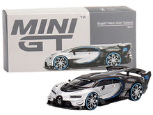 Load image into Gallery viewer, Bugatti Vision Gran Turismo Silver Metallic and Carbon Limited Edition to 9600 pieces Worldwide 1/64 Diecast Model Car by True Scale Miniatures True Scale Miniatures
