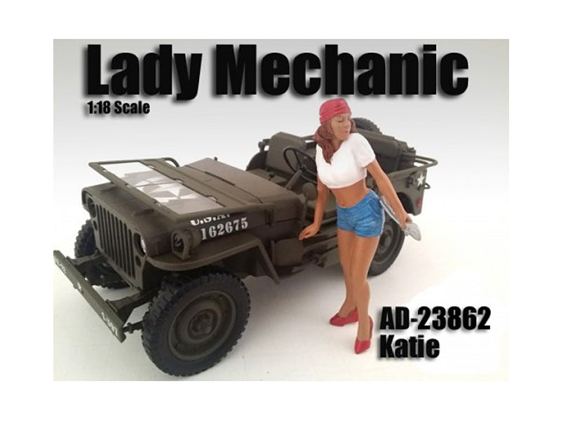 Lady Mechanic Katie Figure For 1:18 Scale Models by American Diorama American Diorama