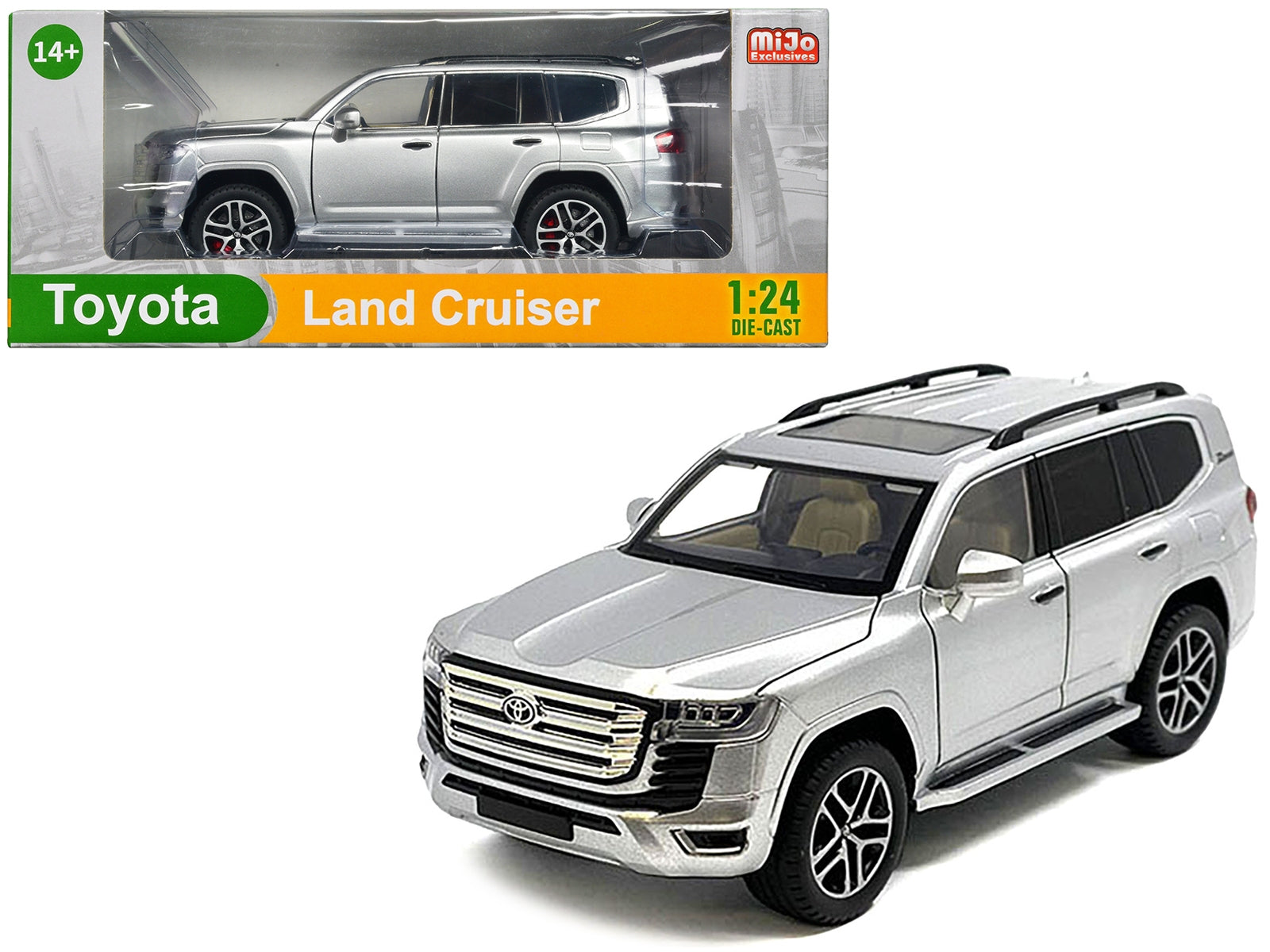 Toyota Land Cruiser Silver Metallic with Sun Roof 1/24 Diecast Model Car Other