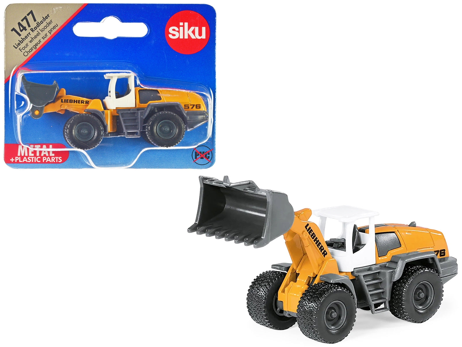 Liebherr 576 Wheel Loader Yellow with White Top Diecast Model by Siku SIKU