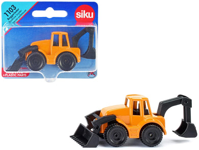 Backhoe Loader Yellow and Black Diecast Model by Siku SIKU