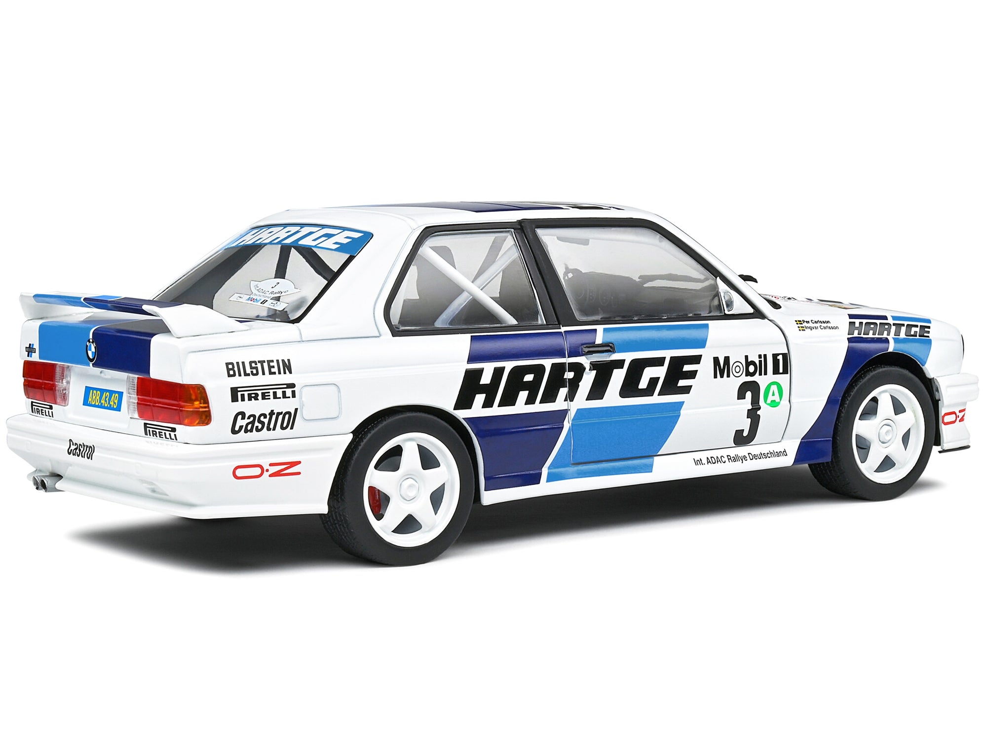 BMW E30 M3 Gr. A #3 Ingvar Carlsson - Per Carlsson "Adac Rallye Deutchland" (1990) "Competition" Series 1/18 Diecast Model Car by Solido Solido