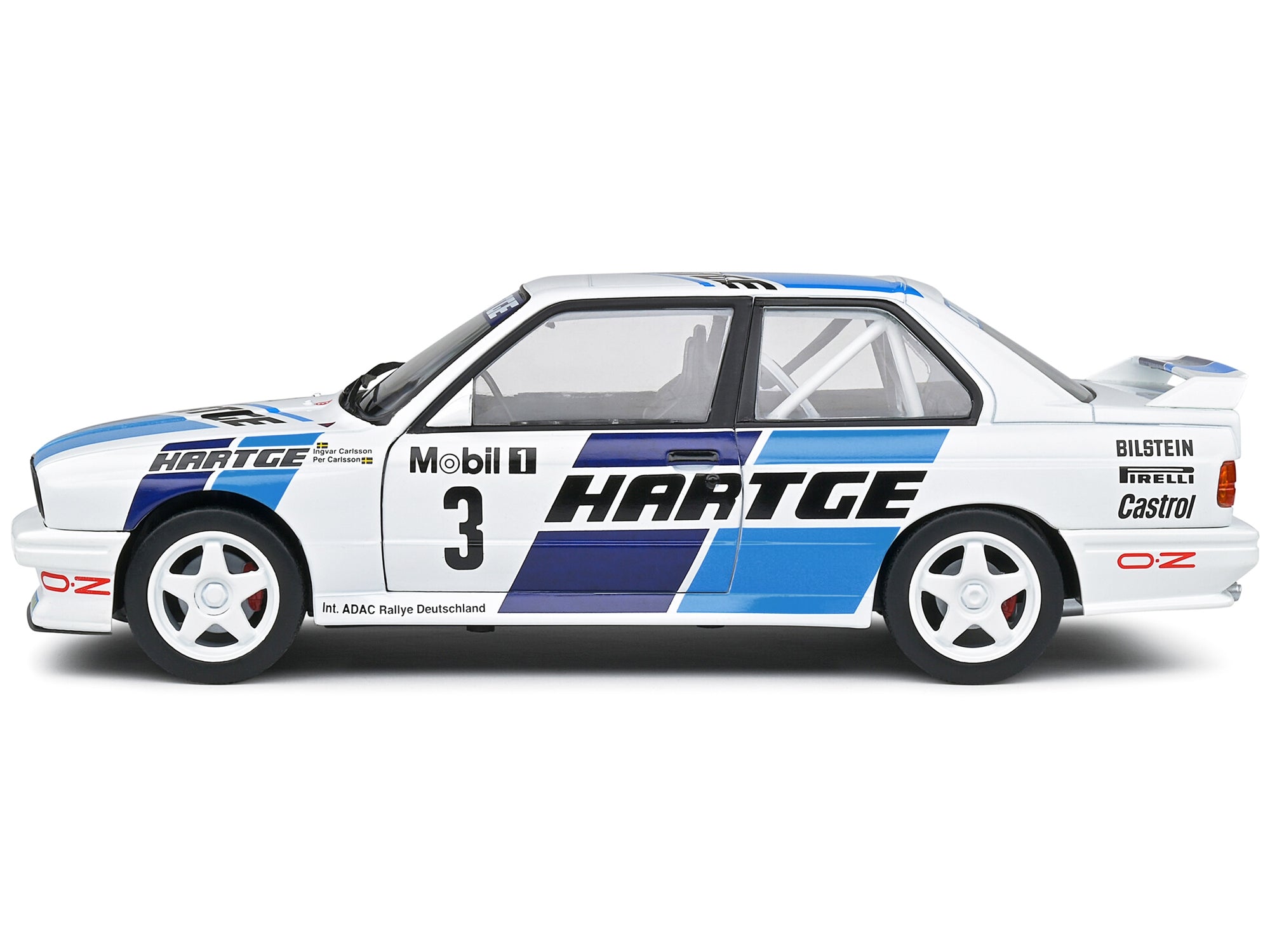 BMW E30 M3 Gr. A #3 Ingvar Carlsson - Per Carlsson "Adac Rallye Deutchland" (1990) "Competition" Series 1/18 Diecast Model Car by Solido Solido