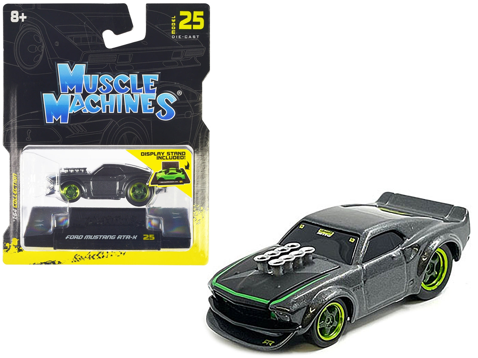 Ford Mustang RTR-X Gray Metallic 1/64 Diecast Model Car by Muscle Machines Muscle Machines