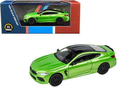 BMW M8 Coupe Java Green Metallic with Black Top 1/64 Diecast Model Car by Paragon Paragon