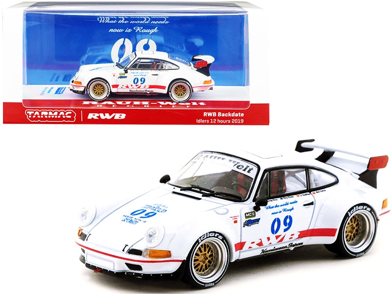 RWB Backdate #09 White Metallic Idlers 12 Hours (2019) "RAUH-Welt BEGRIFF" 1/43 Diecast Model Car by Tarmac Works Tarmac Works