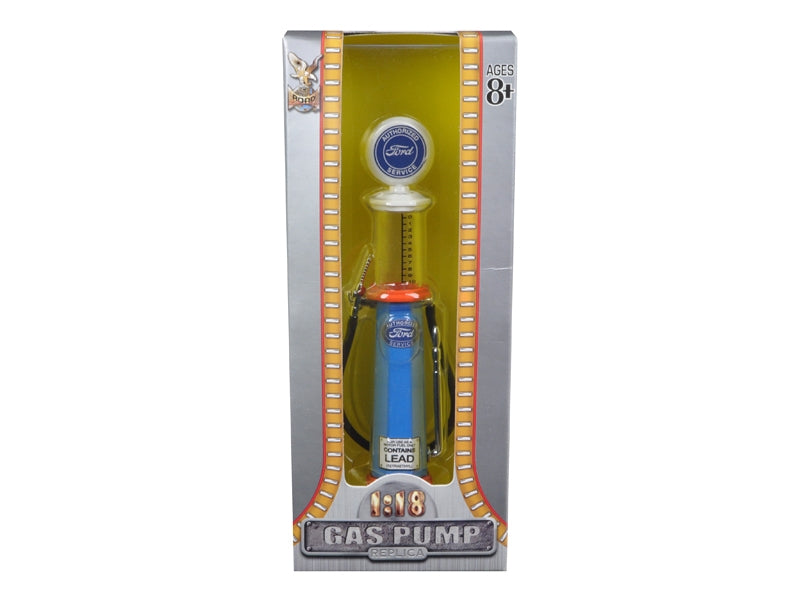 Ford Gasoline Vintage Gas Pump Cylinder 1/18 Diecast Replica by Road Signature Road Signature