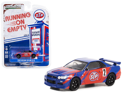 2002 Nissan Skyline GT-R (R34) #2 Blue with Red Graphics 