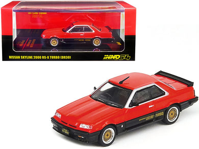 Nissan Skyline 2000 RS-X Turbo (DR30) RHD (Right Hand Drive) Red and Black 1/64 Diecast Model Car by Inno Models Inno Models