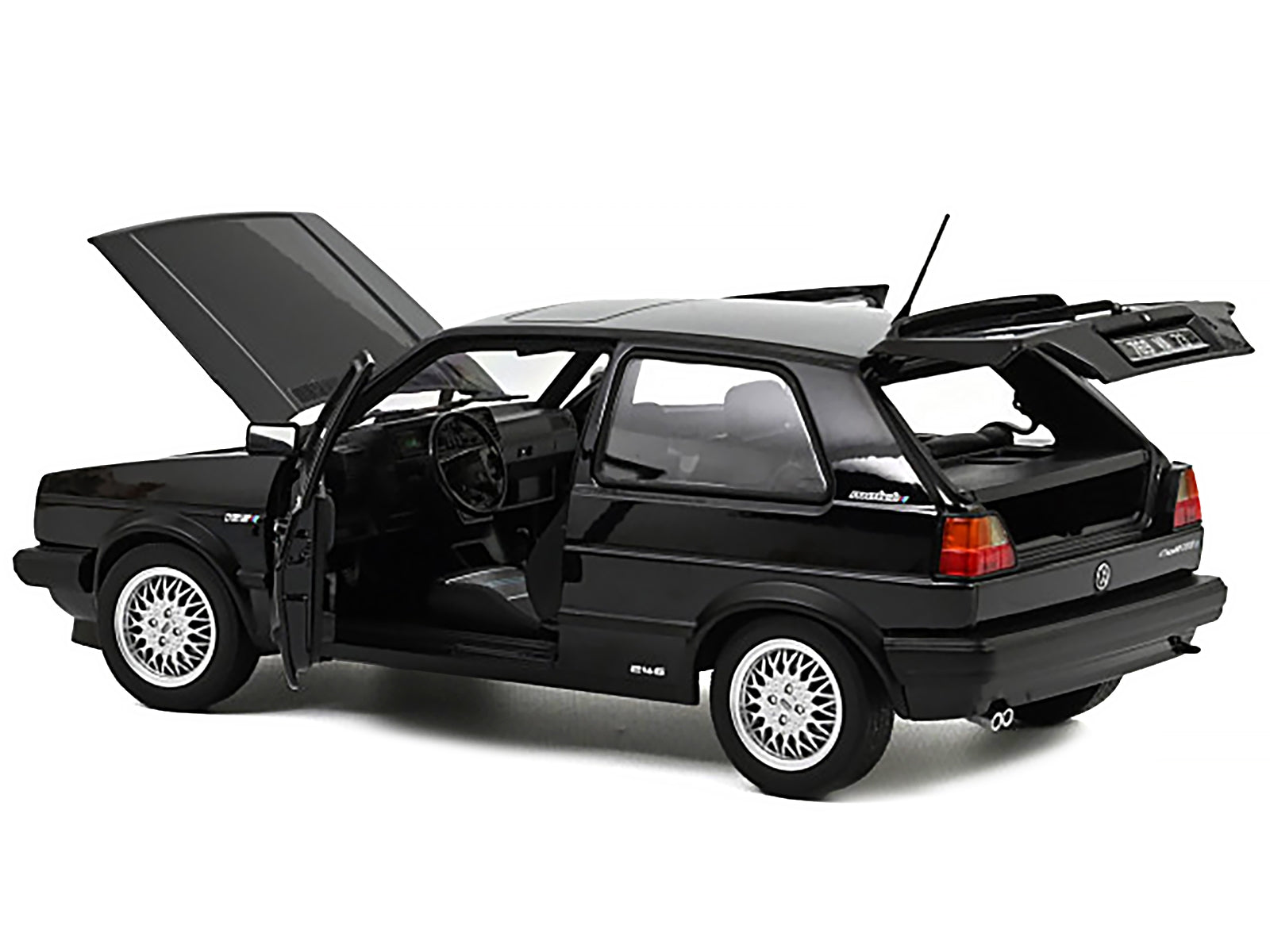 1989 Volkswagen Golf GTI Match Black Metallic 1/18 Diecast Model Car by Norev Norev