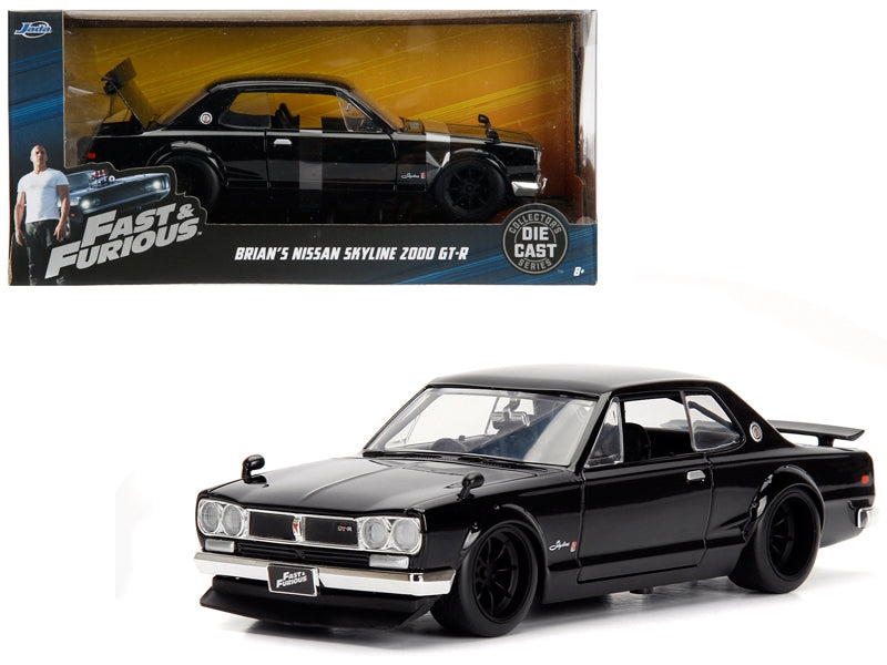 Brian's Nissan Skyline 2000 GT-R RHD (Right Hand Drive) Black "Fast & Furious" Movie 1/24 Diecast Model Car by Jada Jada