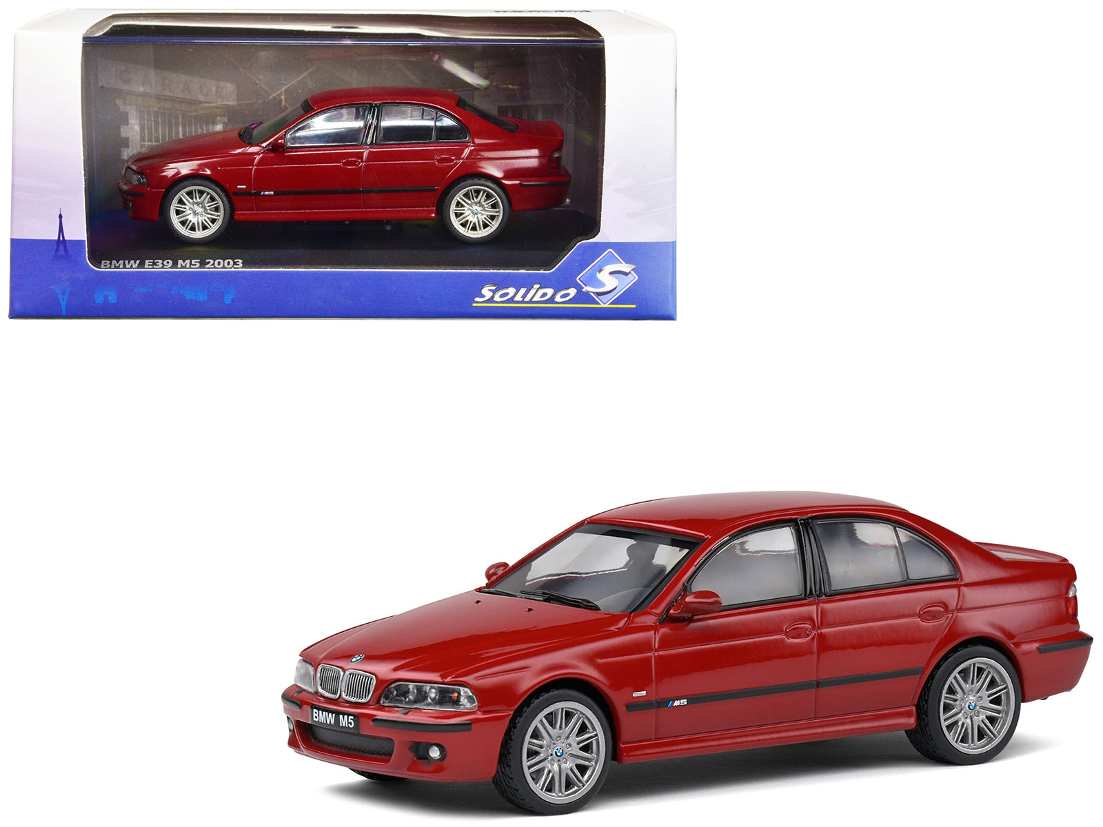 2003 BMW E39 M5 Imola Red 1/43 Diecast Model Car by Solido Solido