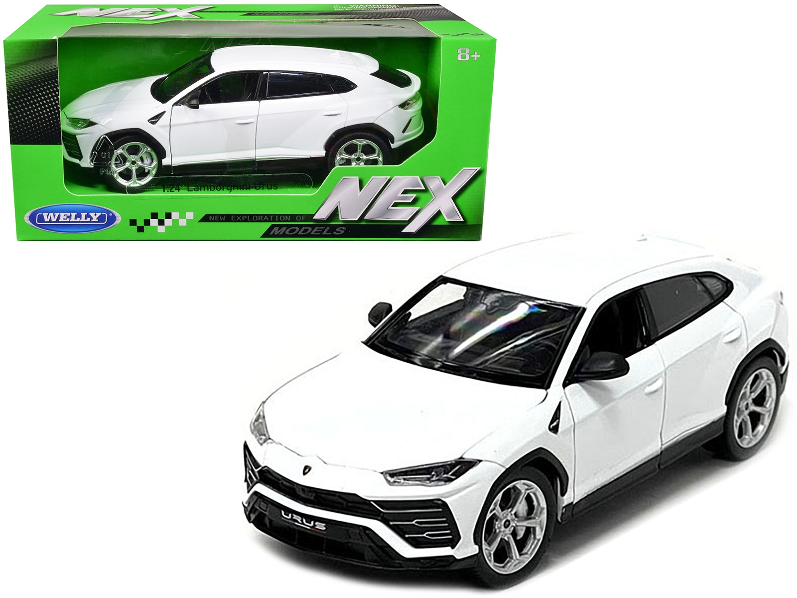 Lamborghini Urus White "NEX Models" 1/24 Diecast Model Car by Welly Welly