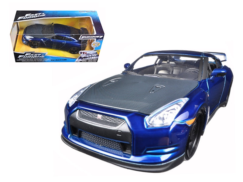 Brian's 2009 Nissan GTR R35 Blue "Fast & Furious 7" Movie 1/24 Diecast Model Car by Jada Jada