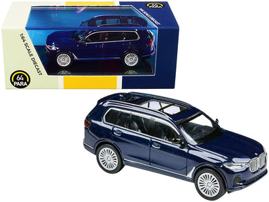 BMW X7 Tanzanite Blue Metallic 1/64 Diecast Model Car by Paragon Paragon