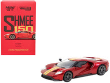 Load image into Gallery viewer, Ford GT Liquid Red Metallic with Gold Stripes &quot;Shmee150 Collection&quot; &quot;Collaboration Model&quot; 1/64 Diecast Model Car by True Scale Miniatures &amp; Tarmac Works True Scale Miniatures
