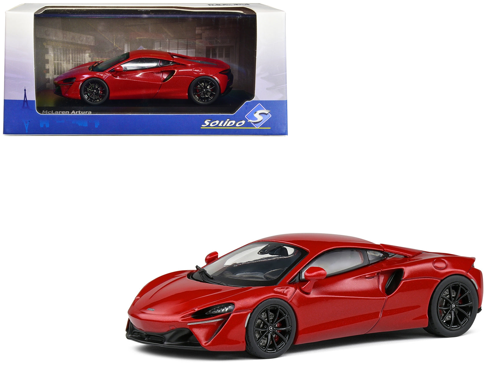 McLaren Artura Hybrid Supercar Amaranth Red Metallic 1/43 Diecast Model Car by Solido Solido