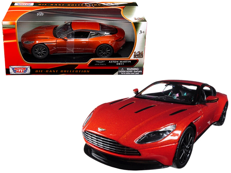 Aston Martin DB11 Copper Orange 1/24 Diecast Model Car by Motormax Motormax