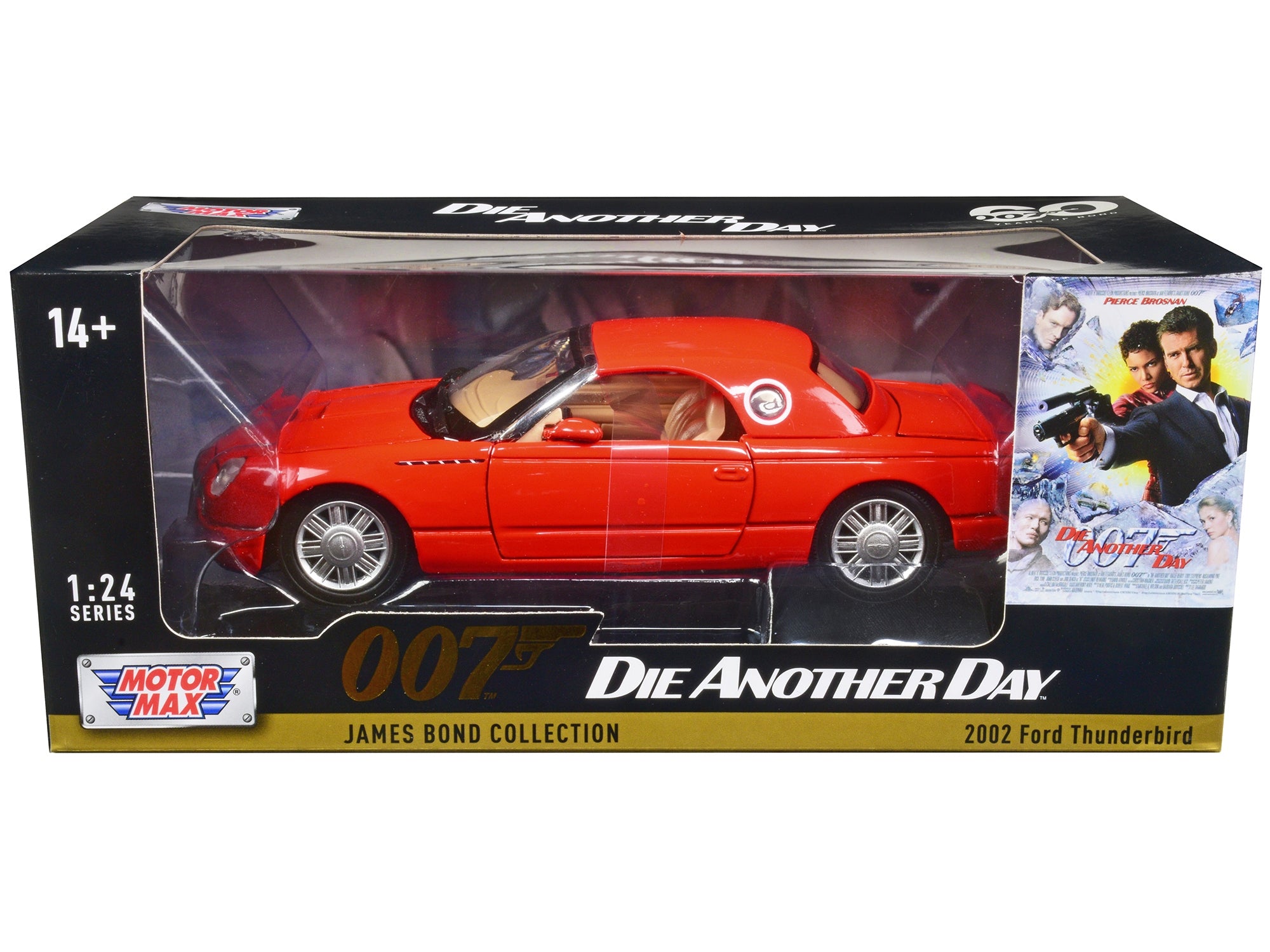 2002 Ford Thunderbird Orange James Bond 007 "Die Another Day" (2002) Movie "James Bond Collection" Series 1/24 Diecast Model Car by Motormax Motormax