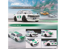 Load image into Gallery viewer, Nissan Skyline 2000 GT-R (KPGC10) #50 RHD (Right Hand Drive) White with Green Stripes &quot;Malaysia Diecast Expo Event Edition&quot; (2023) 1/64 Diecast Model Car by Inno Models Inno Models
