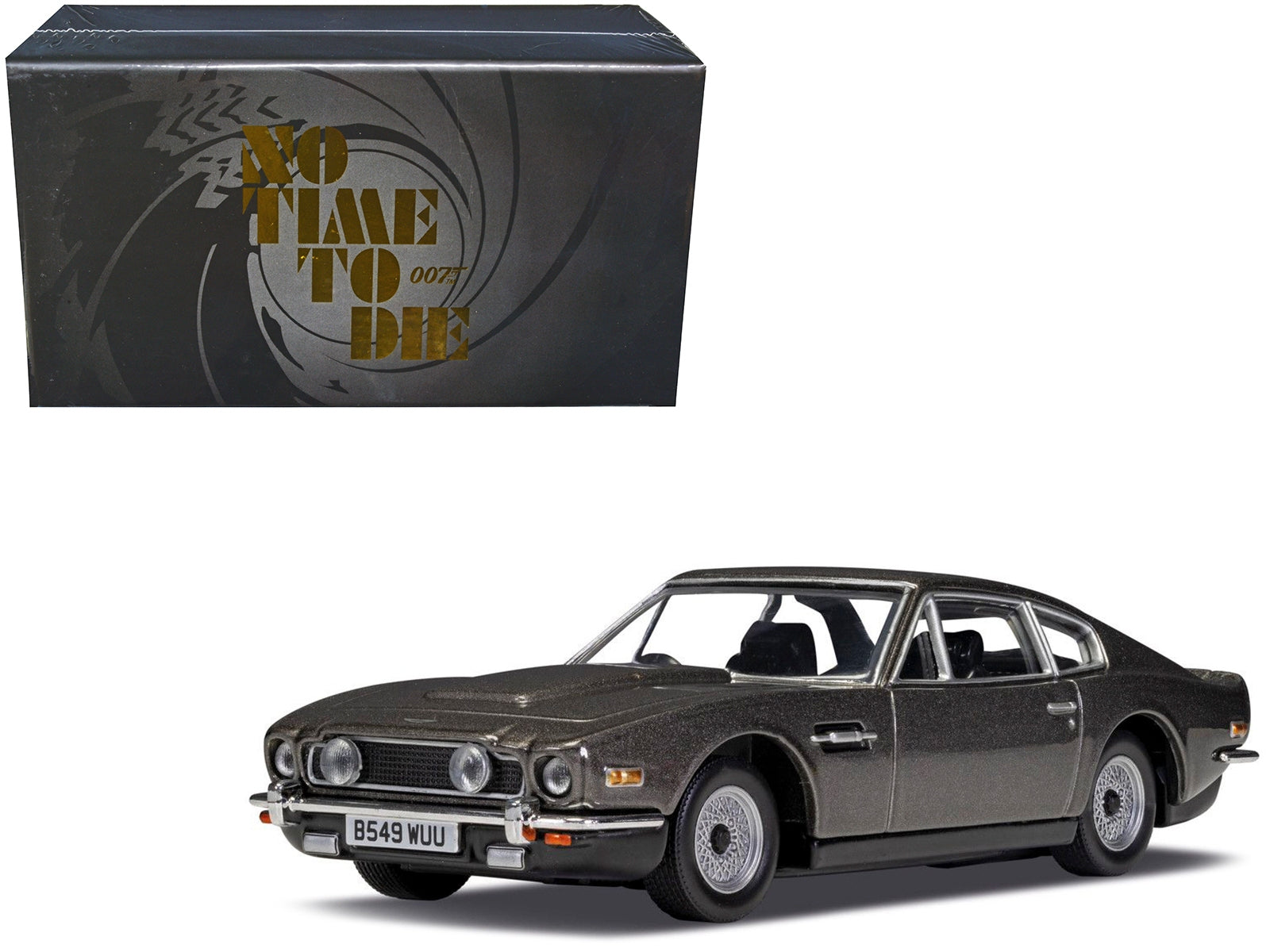 Aston Martin V8 RHD (Right Hand Drive) Black Metallic James Bond 007 "No Time To Die" (2021) Movie Diecast Model Car by Corgi Corgi