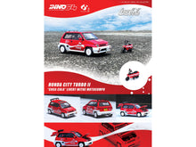 Load image into Gallery viewer, Honda City Turbo II RHD (Right Hand Drive) Red and White &quot;Coca-Cola&quot; with Honda Motocompo Scooter 1/64 Diecast Model Car by Inno Models Inno Models
