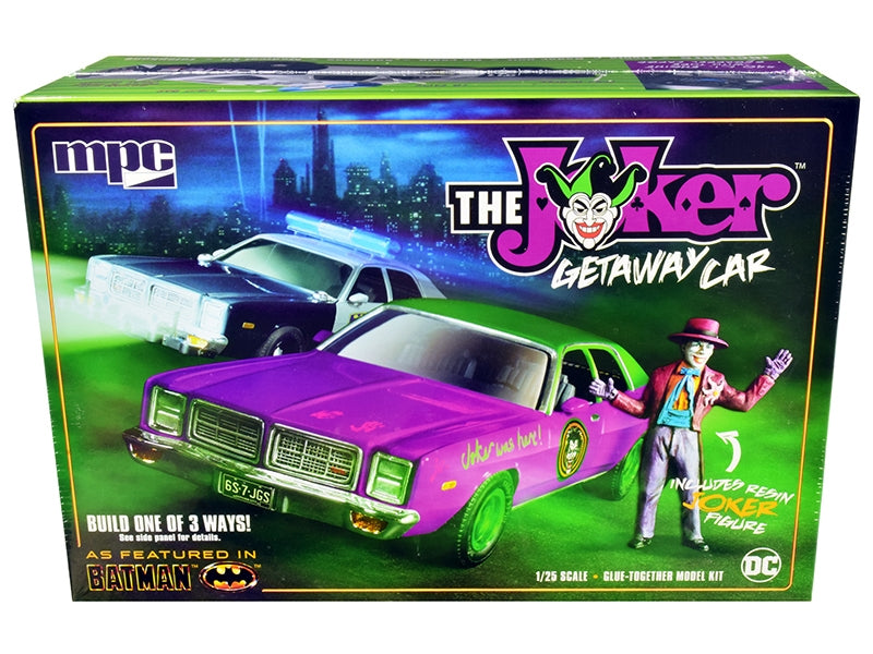 Skill 2 Model Kit 1977 Dodge Monaco with Joker Resin Figurine "Batman" 3-in-1 Kit 1/25 Scale Model by MPC MPC