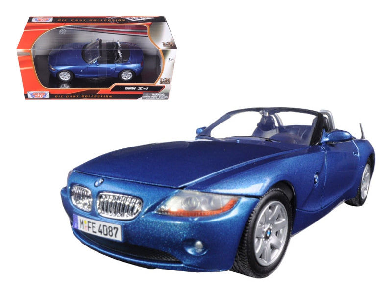 BMW Z4 Convertible Blue Metallic 1/24 Diecast Model Car by Motormax Motormax