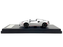 Load image into Gallery viewer, McLaren Elva Convertible White with Carbon and Red Stripes 1/64 Diecast Model Car by LCD Models LCD Models
