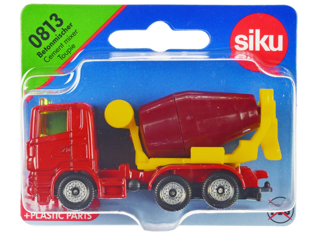 Cement Mixer Red and Yellow Diecast Model by Siku SIKU