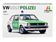 Load image into Gallery viewer, Skill 3 Model Kit 1978 Volkswagen Golf &quot;Berlin Polizei (Police) Department&quot; 1/24 Scale Model by Italeri Italeri
