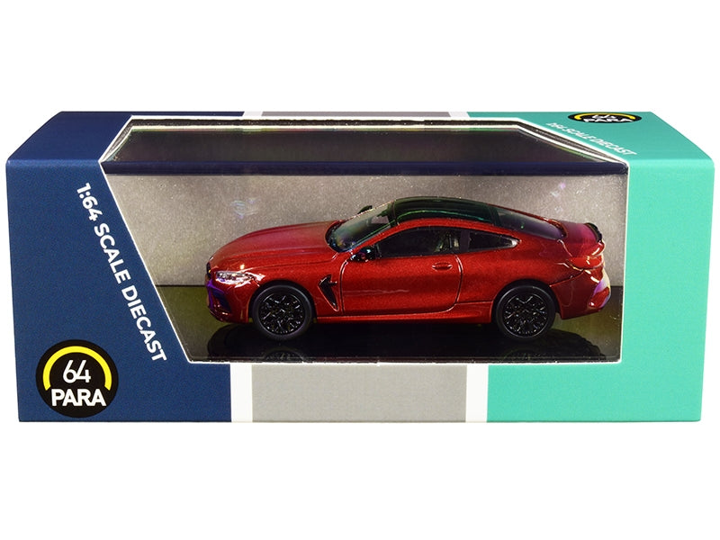 BMW M8 Coupe Motegi Red Metallic with Black Top 1/64 Diecast Model Car by Paragon Paragon