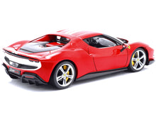 Load image into Gallery viewer, Ferrari 296 GTB Assetto Fiorano Red with White Stripes &quot;Race + Play&quot; Series 1/18 Diecast Model Car by Bburago Bburago
