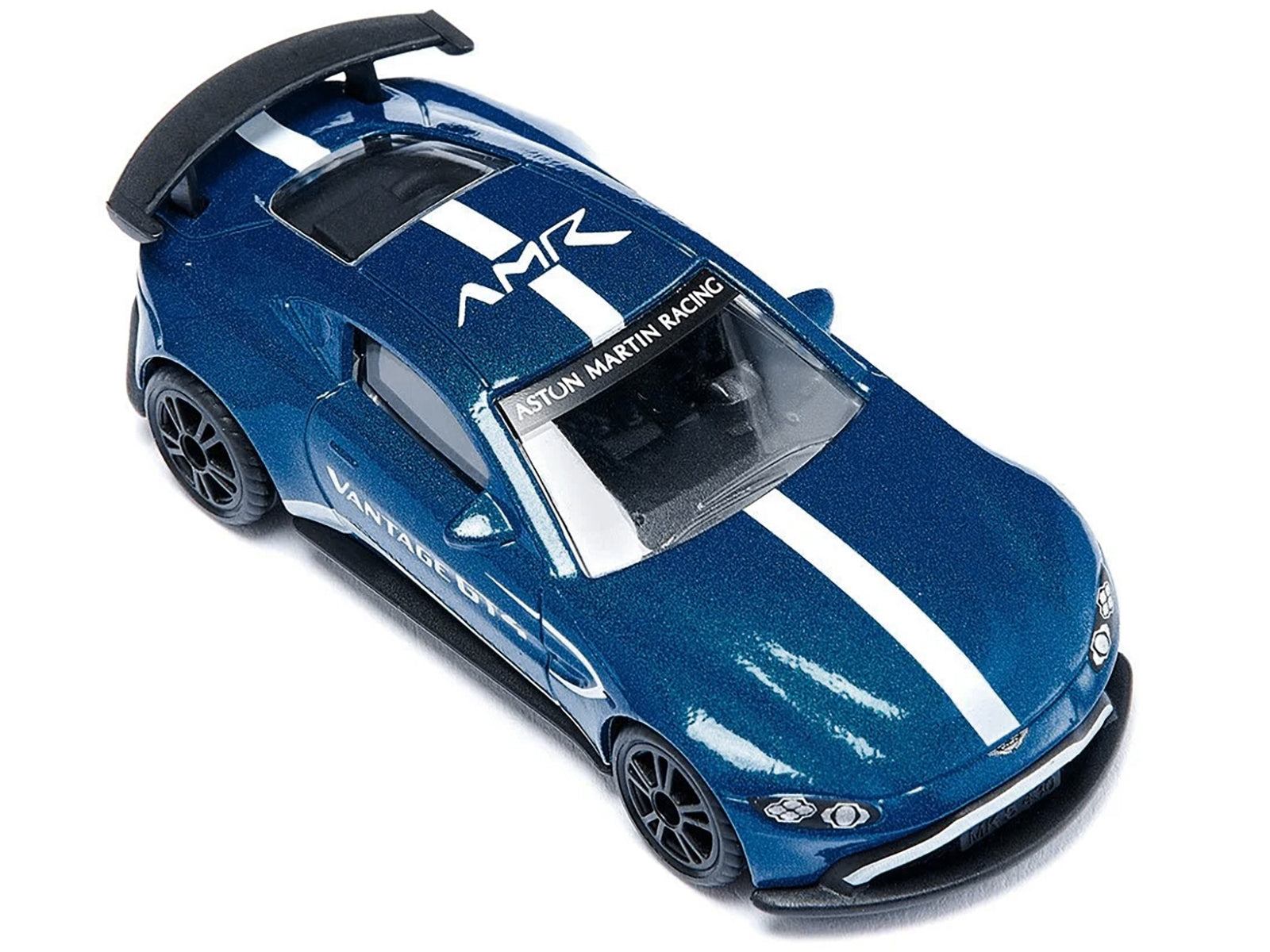 Aston Martin Vantage GT4 Blue Metallic with White Stripes Diecast Model Car by Siku SIKU