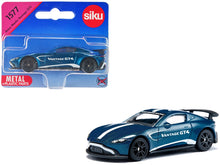 Load image into Gallery viewer, Aston Martin Vantage GT4 Blue Metallic with White Stripes Diecast Model Car by Siku SIKU
