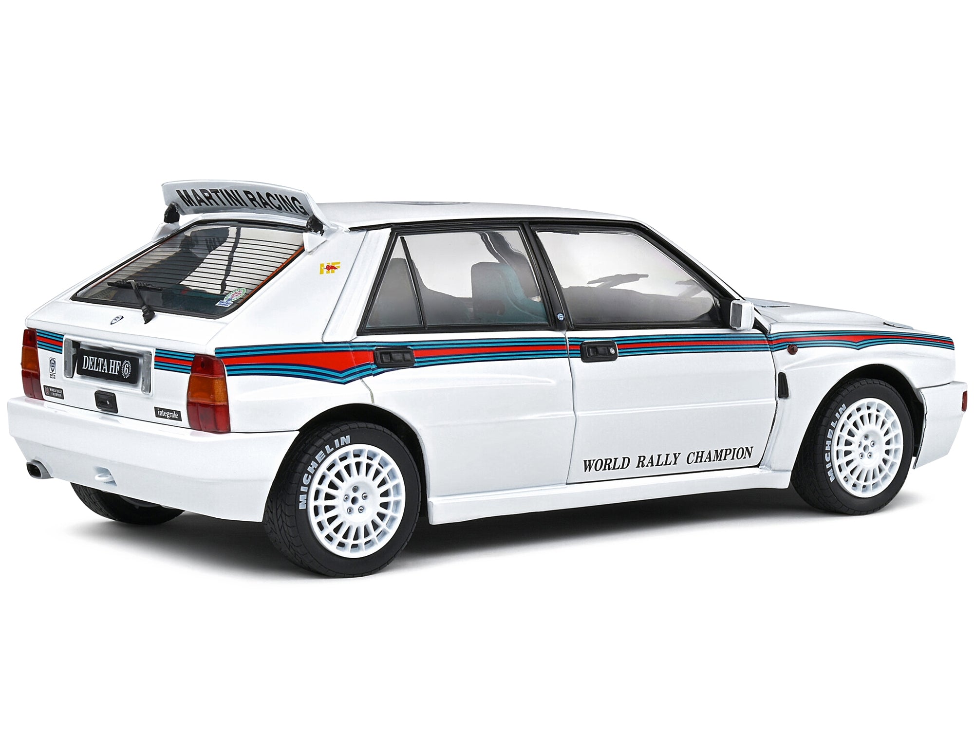 1992 Lancia Delta HF Integrale Evo 1 Martini 6 White with Blue and Red Stripes "World Rally Champion - Martini Racing" 1/18 Diecast Model Car by Solido Solido