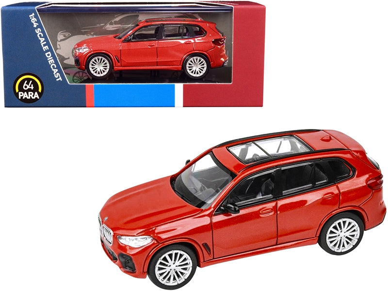 BMW X5 with Sunroof Toronto Red Metallic 1/64 Diecast Model Car by Paragon Paragon