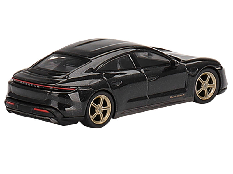 Porsche Taycan Turbo S Volcano Gray Metallic Limited Edition to 1800 pieces Worldwide 1/64 Diecast Model Car by True Scale Miniatures True Scale Miniatures