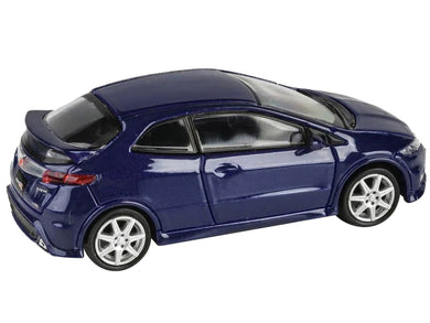 2007 Honda Civic Type R FN2 Sapphire Blue Metallic 1/64 Diecast Model Car by Paragon Models Paragon