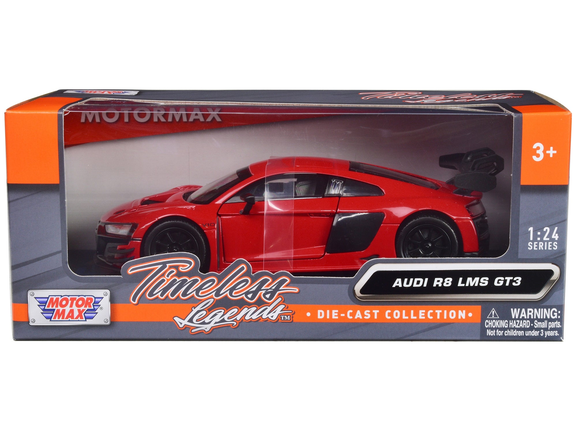 Audi R8 LMS GT3 Red "Timeless Legends" Series 1/24 Diecast Car Model by Motormax Motormax